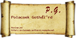 Polacsek Gothárd névjegykártya